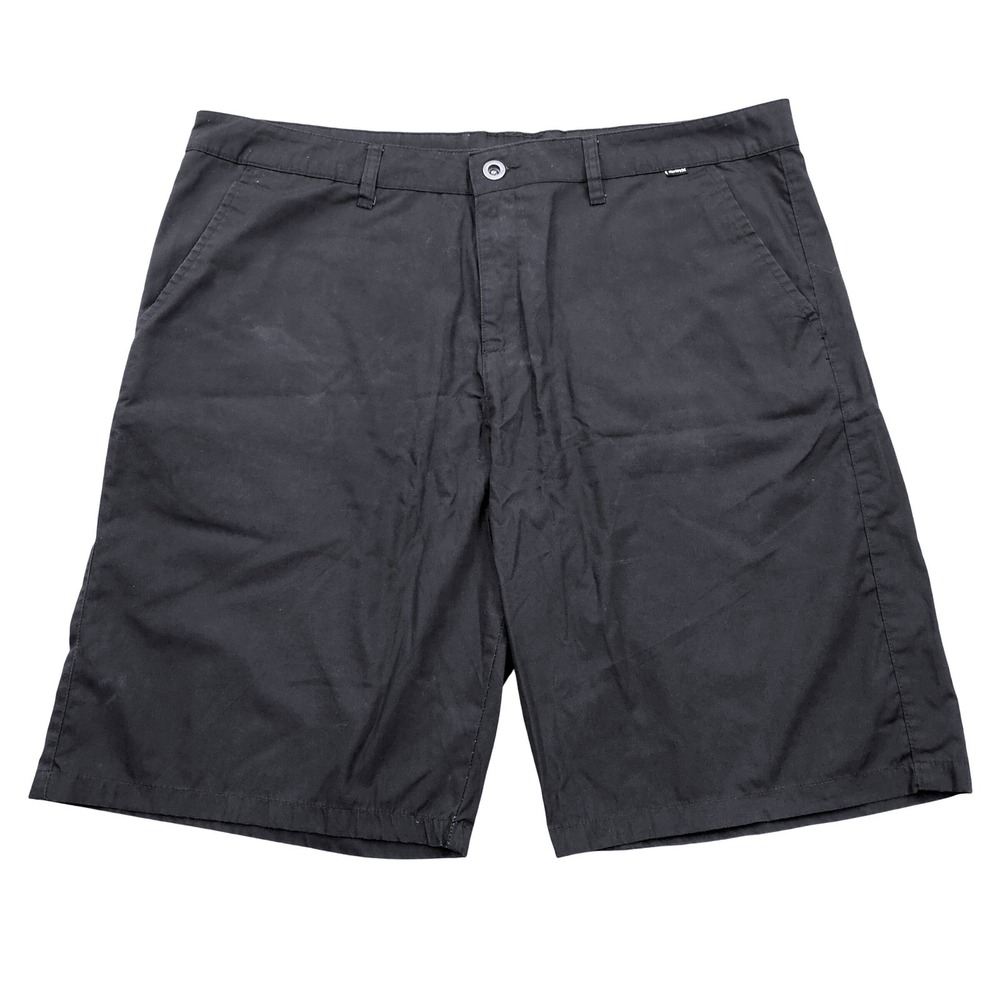 Hurley Hybrid Flat Front 10"‎ Chino Stretch Shorts Black Mens 38